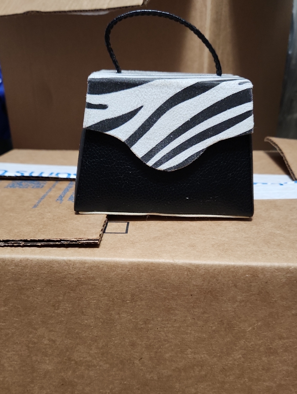 Black and White Zebra Jewelry box.